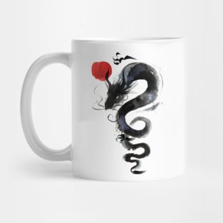 dragon and the red sun Mug